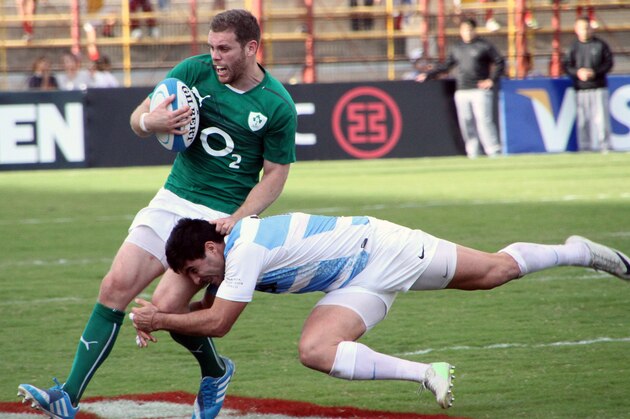 Argentina's Los Pumas meet Ireland -the 6 Nations Champions- during a friendly match in Resistencia, Chaco, on June 7, 2014.    AFP PHOTO / TELAM - GERMAN POMAR        (Photo credit should read German Pomar/AFP/Getty Images)
