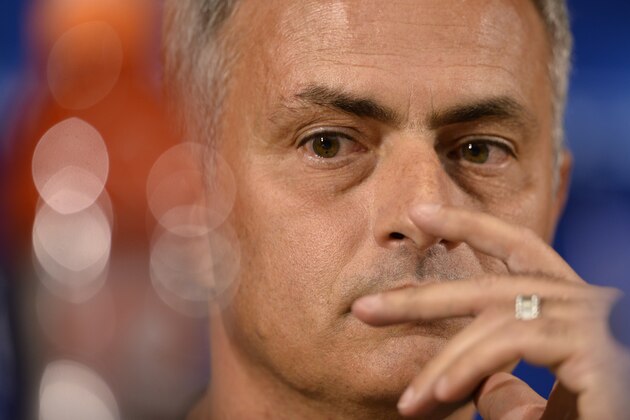 Chelsea's coach Portuguese Jose Mourinho attends a press conference at the Dragao Stadium in Porto, on September 28, 2015, on the eve of the UEFA Champions League Group G football match between FC Porto and Chelsea FC. AFP PHOTO / MIGUEL RIOPA (Photo credit should read MIGUEL RIOPA/AFP/Getty Images) Chelsea's coach Portuguese Jose Mourinho attends a press conference at the Dragao Stadium in Porto, on September 28, 2015, on the eve of the UEFA Champions League Group G football match between FC Porto and Chelsea FC. AFP PHOTO / MIGUEL RIOPA (Photo credit should read MIGUEL RIOPA/AFP/Getty Images)