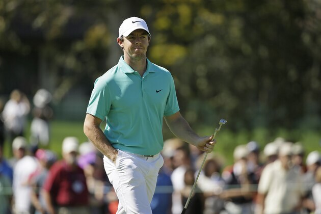 Rory McIlroy, of Northern Ireland, looks over the first green of the Silverado Resort North Course during the second round of the Frys.com PGA Tour golf tournament Friday, Oct. 16, 2015, in Napa, Calif. (AP Photo/Eric Risberg)