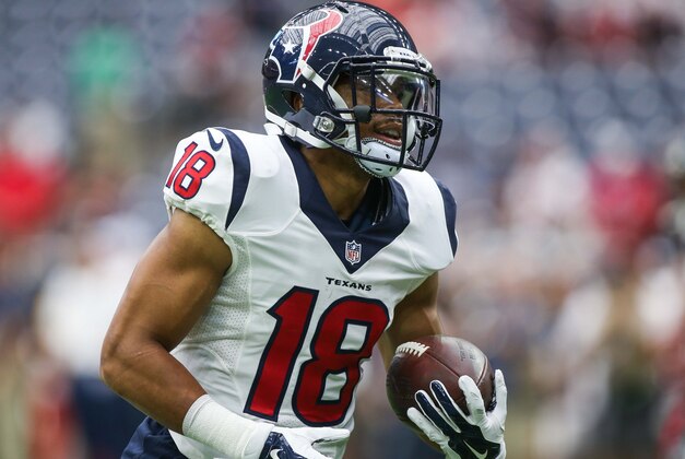 Sep 13, 2015; Houston, TX, USA; Houston Texans wide receiver Cecil Shorts (18) before a game against the Kansas City Chiefs at NRG Stadium. Mandatory Credit: Troy Taormina-USA TODAY Sports