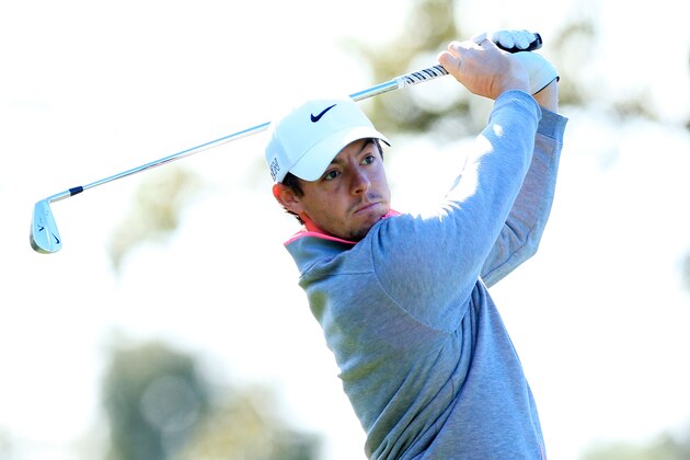 NAPA, CA - OCTOBER 18:  Rory McIlroy of Northern Ireland plays his shot from the second tee during the final round of the Frys.com Open on October 18, 2015 at the North Course of the Silverado Resort and Spa in Napa, California.  (Photo by Cliff Hawkins/Getty Images)