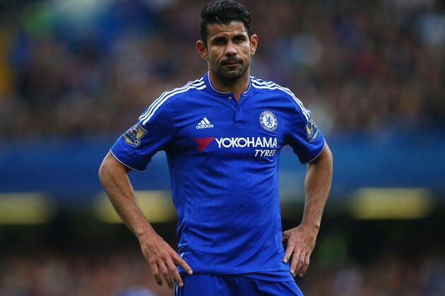 LONDON, ENGLAND - OCTOBER 17: Diego Costa of Chelsea looks on during the Barclays Premier League match between Chelsea and Aston Villa at Stamford Bridge on October 17, 2015 in London, England.  (Photo by Clive Rose/Getty Images)