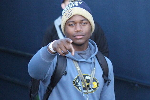 Former USC pledge Daelin Hayes was in South Bend days after decommitting from the Trojans.
