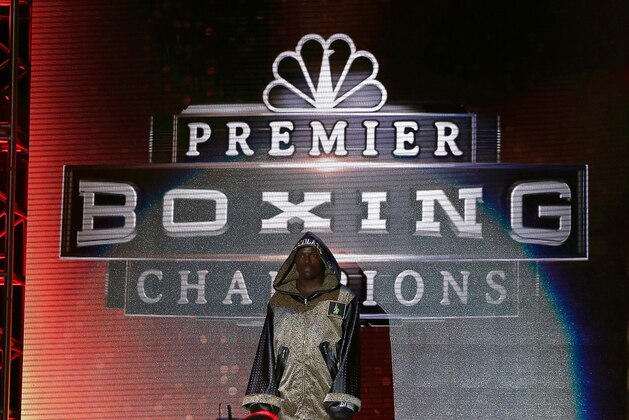 NEW YORK, NY - APRIL 11:  Peter Quillin makes his entrance before his fight against Andy Lee during the Premier Boxing Champions Middleweight bout at Barclays Center on April 11, 2015 in the Brooklyn borough of New York City.  (Photo by Elsa/Getty Images)