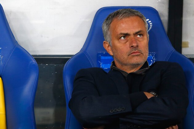 KIEV, UKRAINE - OCTOBER 20:  Jose Mourinho of Chelsea looks on prior to kick off during the UEFA Champions League Group G match between FC Dynamo Kyiv and Chelsea at the Olympic Stadium on October 20, 2015 in Kiev, Ukraine.  (Photo by Clive Rose/Getty Images)
