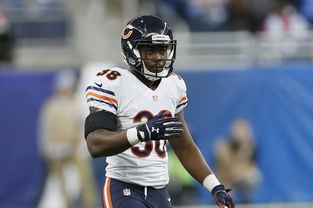 Chicago Bears free safety Adrian Amos (38) during the second half of an NFL football game against the Detroit Lions, Sunday, Oct. 18, 2015, in Detroit. (AP Photo/Duane Burleson)