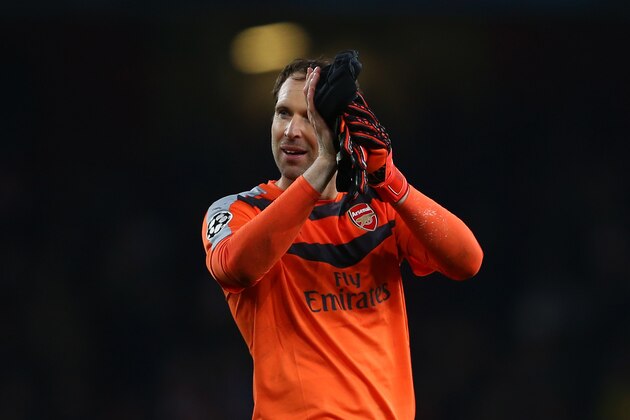 LONDON, ENGLAND - OCTOBER 20:  Petr Cech of Arsenal after the UEFA Champions League match between Arsenal and Bayern Munich at the Emirates Stadium on October 20, 2015 in London, United Kingdom.  (Photo by Catherine Ivill - AMA/Getty Images)
