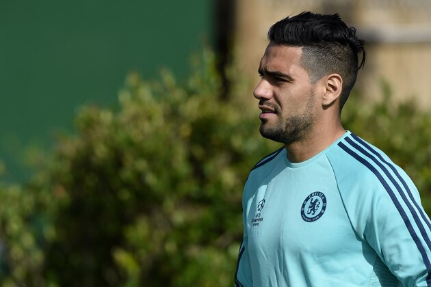 Chelsea's Colombian striker Radamel Falcao arrives for   a training session at Chelsea's training ground in Stoke D'Abernon, south of London, on September 28, 2015, on the eve of their UEFA Champions League Group G football match against Porto.   AFP PHOTO / FRANCK FIFE        (Photo credit should read FRANCK FIFE/AFP/Getty Images)