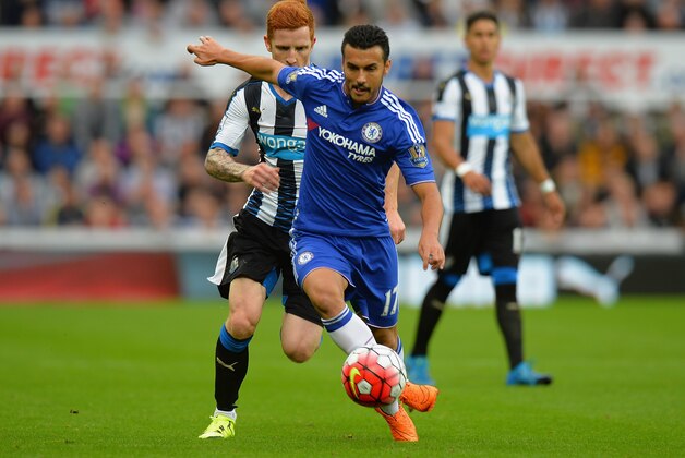 NEWCASTLE UPON TYNE, ENGLAND - SEPTEMBER 26: Pedro of Chelsea and Jack Colback of Newcastle United compete for the ball during the Barclays Premier League match between Newcastle United and Chelsea at St James' Park on September 26, 2015 in Newcastle upon Tyne, United Kingdom. (Photo by Tony Marshall/Getty Images) NEWCASTLE UPON TYNE, ENGLAND - SEPTEMBER 26: Pedro of Chelsea and Jack Colback of Newcastle United compete for the ball during the Barclays Premier League match between Newcastle United and Chelsea at St James' Park on September 26, 2015 in Newcastle upon Tyne, United Kingdom. (Photo by Tony Marshall/Getty Images)