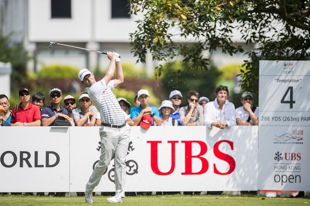 HONG KONG - OCTOBER 22:  Justin Rose of England tees off on the 4th hole during the first round of the UBS Hong Kong Open at the Hong Kong Golf Club on October 22, 2015 in Hong Kong, Hong Kong.  (Photo by Victor Fraile/Getty Images)