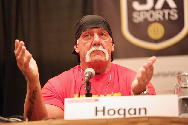 AUSTIN, TX - MARCH 15:  WWE Hall of Famer Hulk Hogan speaks onstage at 'Hit A Home Run With Content Creation And Streaming' during the 2015 SXSW Music, Film + Interactive Festival at Four Seasons Hotel on March 15, 2015 in Austin, Texas.  (Photo by Heather Kennedy/Getty Images for SXSW)