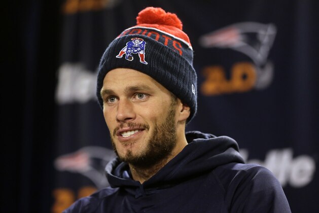 New England Patriots quarterback Tom Brady speaks with reporters during a news conference before an NFL football practice, Wednesday, Oct. 21, 2015, in Foxborough, Mass. The New York Jets are to play the Patriots Sunday, Oct. 25 in Foxborough. (AP Photo/Steven Senne)
