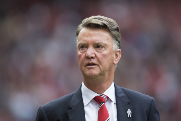 Manchester United's manager Louis van Gaal takes to the touchline before the English Premier League soccer match between Manchester United and Sunderland at Old Trafford Stadium, Manchester, England, Saturday, Sept. 26, 2015. (AP Photo/Jon Super)
