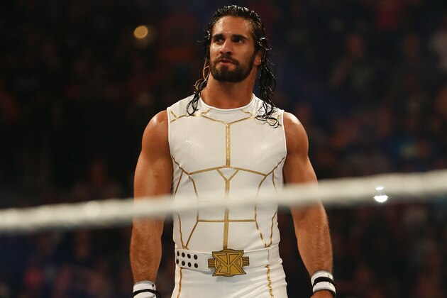 NEW YORK, NY - AUGUST 23:  Seth Rollins enters the ring at the WWE SummerSlam 2015 at Barclays Center of Brooklyn on August 23, 2015 in New York City.  (Photo by JP Yim/Getty Images)