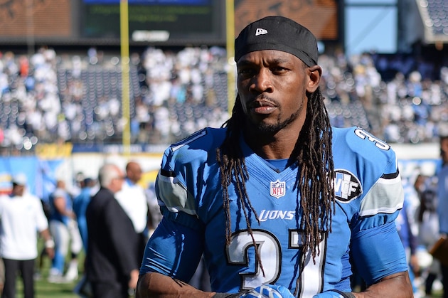 Sep 13, 2015; San Diego, CA, USA; Detroit Lions cornerback Rashean Mathis (31) walks off the field after the Lions were beat by the San Diego Chargers 33-28 at Qualcomm Stadium. Mandatory Credit: Jake Roth-USA TODAY Sports