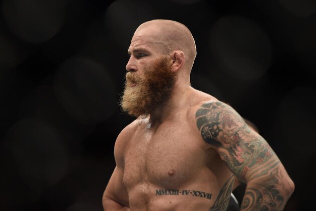 Oct 24, 2015; Dublin, Ireland; Garreth McClellan after his fight against Bubba Bush during UFC Fight Night at 3 Arena. Mandatory Credit: Per Haljestam-USA TODAY Sports