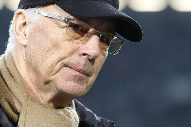 FILE - In this Feb. 26, 2012 file picture former German international head coach and president of FC Bayern Munich Franz Beckenbauer looks on prior to the soccer match between FC Bayern Munich and Schalke 04 in Munich, Germany. Franz Beckenbauer says it was his mistake to make a payment to FIFA in return for a financial grant to the Germany’s 2006 World Cup organizing committee. In a brief statement published by German media late Monday Oct. 26, 2015 , Beckenbauer gave little details about the case that has shaken German football. He reiterated his denial from last week that there was no vote buying before Germany won the bid to stage the World Cup. (AP Photo/Matthias Schrader,file)