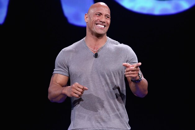 ANAHEIM, CA - AUGUST 14:  Actor Dwayne Johnson of MOANA took part today in 'Pixar and Walt Disney Animation Studios: The Upcoming Films' presentation at Disney's D23 EXPO 2015 in Anaheim, Calif.  (Photo by Jesse Grant/Getty Images for Disney)