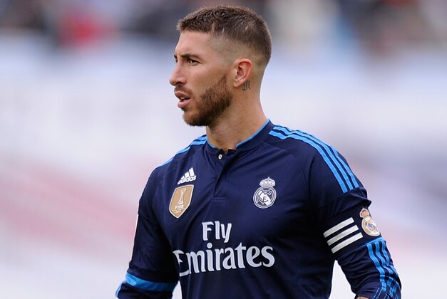 VIGO, SPAIN - OCTOBER 24: Sergio Ramos of Real Madrid looks on during the La Liga match between Celta Vigo and Real Madrid at Estadio Balaidos on October 24, 2015 in Vigo, Spain.  (Photo by Denis Doyle/Getty Images)