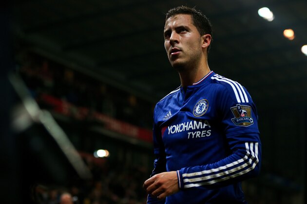 STOKE ON TRENT, ENGLAND - OCTOBER 27:  Eden Hazard of Chelsea during the Capital One Cup Fourth Round match between Stoke City and Chelsea at Britannia Stadium on October 27, 2015 in Stoke on Trent, England.  (Photo by Catherine Ivill - AMA/Getty Images)