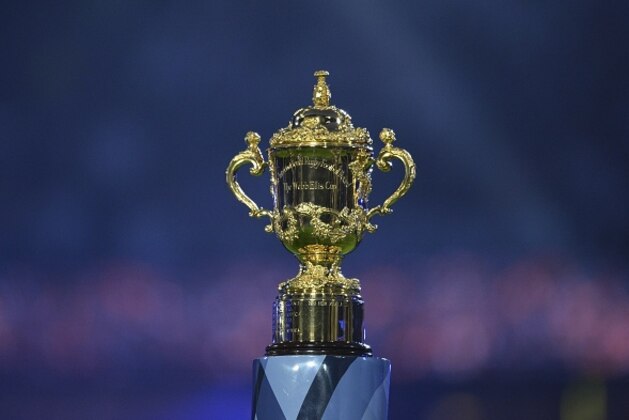 A picture shows the  Webb Ellis Cup during the opening ceremony of the 2015 Rugby World Cup at Twickenham stadium in south west London on September 18, 2015. AFP PHOTO / GLYN KIRK

RESTRICTED TO EDITORIAL USE, NO USE IN LIVE MATCH TRACKING SERVICES, TO BE USED AS NON-SEQUENTIAL STILLS        (Photo credit should read GLYN KIRK/AFP/Getty Images)