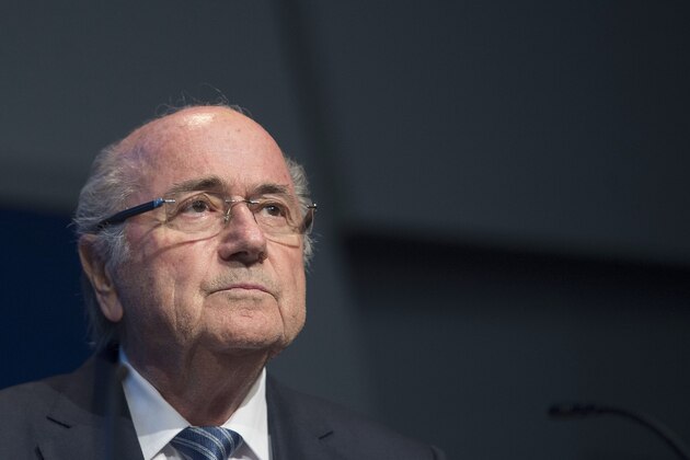 FIFA President Sepp Blatter holds a press conference at the headquarters of the world's football governing body in Zurich on June 2, 2015. Blatter resigned as president of FIFA as a mounting corruption scandal engulfed world football's governing body. The 79-year-old Swiss official, FIFA president for 17 years and only reelected days ago, said a special congress would be called to elect a successor. AFP PHOTO / VALERIANO DI DOMENICO        (Photo credit should read VALERIANO DI DOMENICO/AFP/Getty Images)