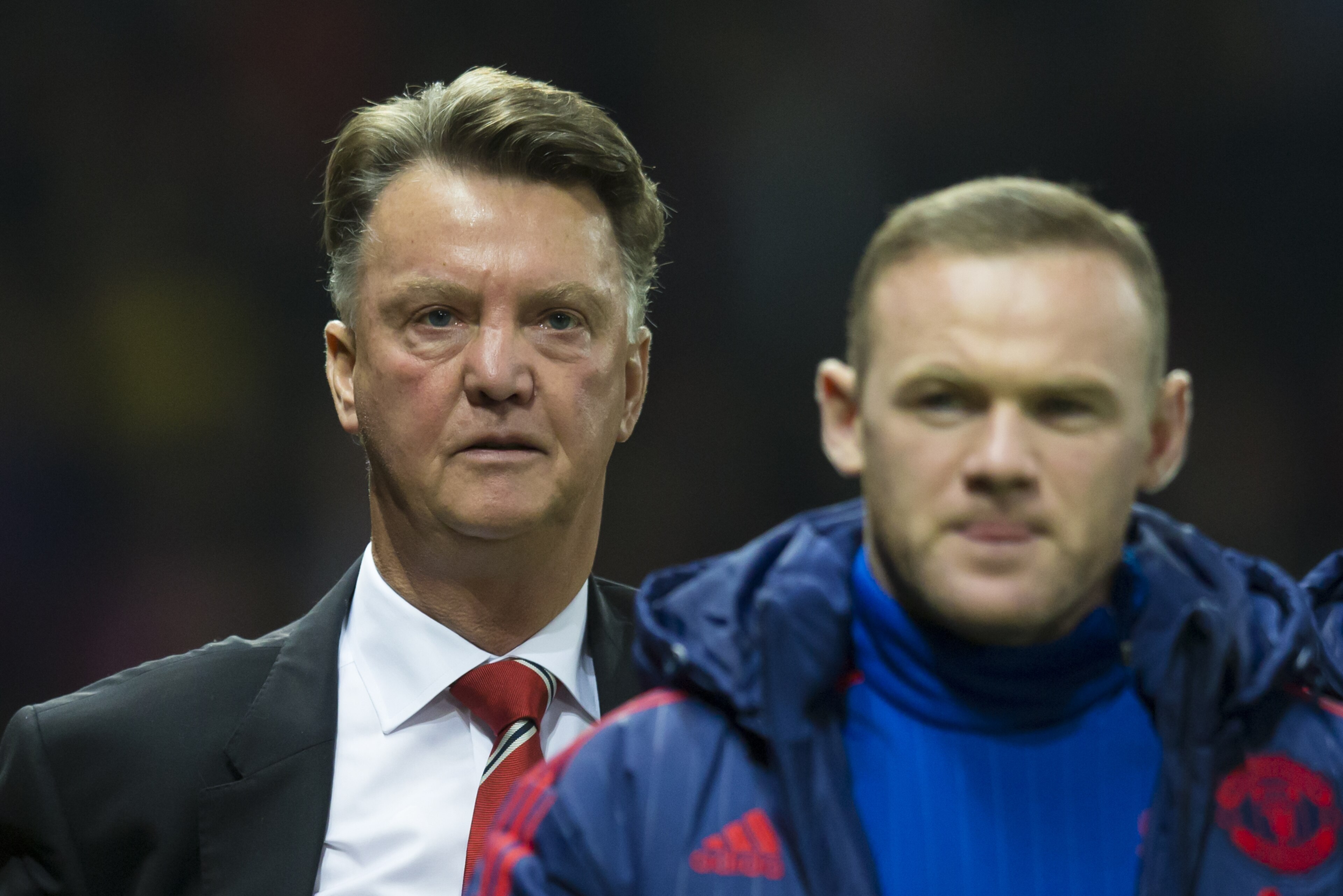 Manchester United's manager Louis van Gaal takes to the touchline before his team's English League Cup soccer match berween Manchester United and Middlesbrough at Old Trafford Stadium, Manchester, England, Wednesday Oct. 28, 2015. (AP Photo/Jon Super)