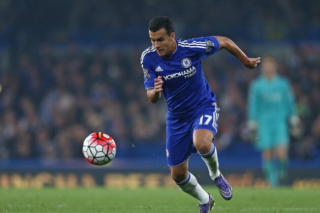 Chelsea's Spanish midfielder Pedro runs with the ball during the English Premier League football match between Chelsea and Southampton at Stamford Bridge in London on October 3, 2015. Southampton won the game 3-1. AFP PHOTO / JUSTIN TALLIS

RESTRICTED TO EDITORIAL USE. No use with unauthorized audio, video, data, fixture lists, club/league logos or 'live' services. Online in-match use limited to 75 images, no video emulation. No use in betting, games or single club/league/player publications.        (Photo credit should read JUSTIN TALLIS/AFP/Getty Images)
