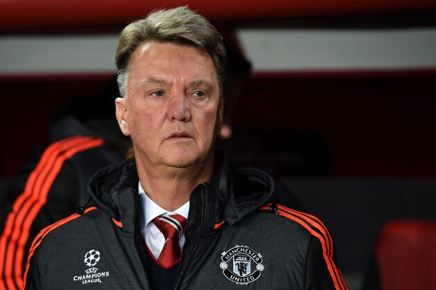 KHIMKI, RUSSIA - OCTOBER 21: Head coach Louis van Gaal of Manchester United FC looks on during the UEFA Champions League Group B match between CSKA Moscow and Manchester United FC at the Arena Khimki Stadium on October 21, 2015 in Moscow, Russia.  (Photo by Epsilon/Getty Images)