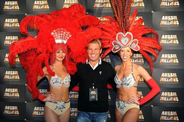 MELBOURNE, AUSTRALIA - JANUARY 19:  Shane Warne attends the Aussie Millions Celebrity Poker Challenge for charity at the Crown Casino on January 19, 2011 in Melbourne, Australia.  (Photo by Malcolm Fairclough/Getty Images)