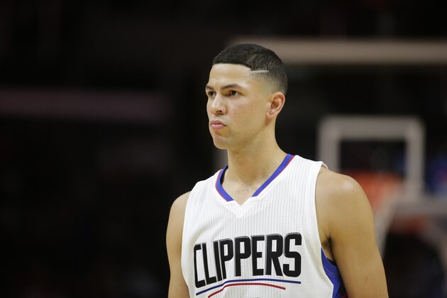 Los Angeles Clippers' Austin Rivers during the first half of an NBA preseason basketball game against the Denver Nuggets, Friday, Oct. 2, 2015, in Los Angeles. (AP Photo/Jae C. Hong)