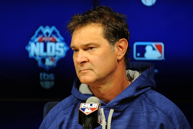 October 8, 2015; Los Angeles, CA, USA; Los Angeles Dodgers manager Don Mattingly speaks with media following workouts before game one of the NLDS at Dodger Stadium. Mandatory Credit: Gary A. Vasquez-USA TODAY Sports