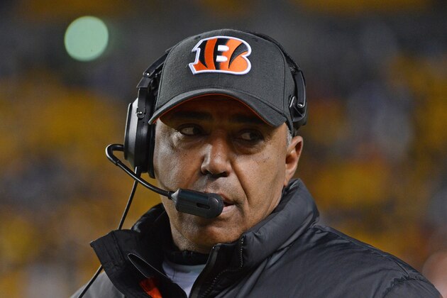 PITTSBURGH, PA - DECEMBER 15:  Head coach Marvin Lewis of the Cincinnati Bengals looks on from the sideline during a game against the Pittsburgh Steelers at Heinz Field on December 15, 2013 in Pittsburgh, Pennsylvania.  The Steelers defeated the Bengals 30-20.  (Photo by George Gojkovich/Getty Images)