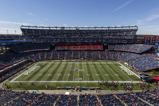 Sep 27, 2015; Foxborough, MA, USA; Gillette Stadium before the start of the game against the New England Patriots and Jacksonville Jaguars. The Patriots defeated the the Jacksonville Jaguars 51-17. Mandatory Credit: David Butler II-USA TODAY Sports