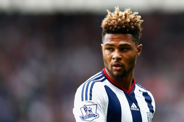 WEST BROMWICH, ENGLAND - AUGUST 23:  Serge Gnabry of West Brom looks on during the Barclays Premier League match between West Bromwich Albion and Chelsea at the Hawthorns on August 23, 2015 in West Bromwich, United Kingdom.  (Photo by Julian Finney/Getty Images)