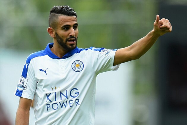 LONDON, ENGLAND - AUGUST 15:  Riyad Mahrez of Leicester City celebrates scoring his team's second goal during the Barclays Premier League match between West Ham United and Leicester City at the Boleyn Ground on August 15, 2015 in London, United Kingdom.  (Photo by Michael Regan/Getty Images)