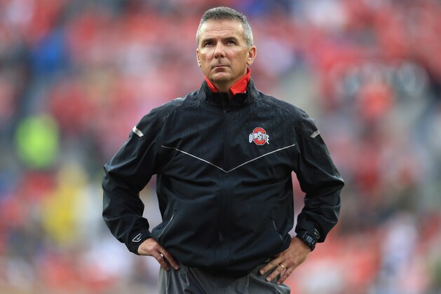 COLUMBUS, OH - SEPTEMBER 19: Head Coach Urban Meyer of Ohio State Buckeyes against the Northern Illinois Huskies at Ohio Stadium on September 19, 2015 in Columbus, Ohio.  (Photo by Andrew Weber/Getty Images)