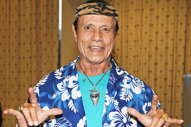 Jimmy 'Superfly’ Snuka appears at the Spooky Empire Mayhem Horror Convention at the DoubleTree Hotel on Saturday, May 31, 2014, in Orlando, Fla. (Photo by [Jeff Daly/Invision/AP)
