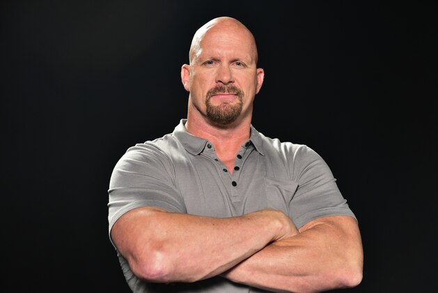 ATLANTA, GA - SEPTEMBER 18:  Former WWE Wrestler Stone Cold Steve Austin shooting a Wndy's Commerical at PC&E Studio  on September 18, 2014 in Atlanta, Georgia.  (Photo by Moses Robinson/Getty Images for Wendy's)