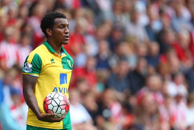 SOUTHAMPTON, ENGLAND - AUGUST 30:  Andre Wisdom of Norwich City during the Barclays Premier League match between Southampton and Norwich City on August 30, 2015 in Southampton, United Kingdom.  (Photo by Catherine Ivill - AMA/Getty Images)