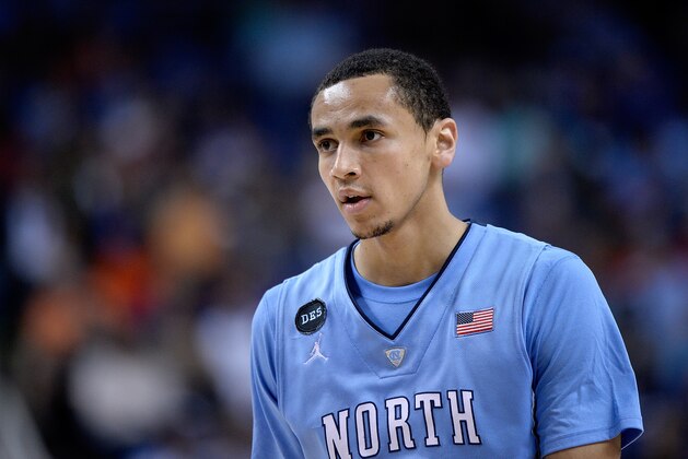 GREENSBORO, NC - MARCH 12:  Marcus Paige #5 of the North Carolina Tar Heels waits for play to resume against the Louisville Cardinals during the quarterfinals of the ACC Basketball Tournament at Greensboro Coliseum on March 12, 2015 in Greensboro, North Carolina.  (Photo by Grant Halverson/Getty Images)