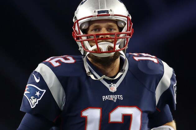 New England Patriots quarterback Tom Brady takes the field before a NFL football game against the Miami Dolphins at Gillette Stadium in Foxborough, Mass. Thursday, Oct. 29, 2015. (Winslow Townson/AP Images for Panini)