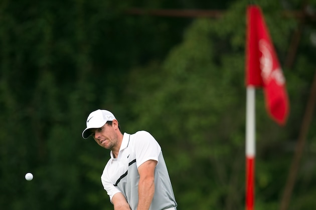 Rory McIlroy of Northern Ireland plays a shot  during the WGC-HSBC Champions golf tournament in Shanghai on November 5, 2015. The WGC-HSBC Champions tournament takes place at Shanghai's Sheshan International Golf Club from November 5 to November 8. AFP PHOTO / JOHANNES EISELE        (Photo credit should read JOHANNES EISELE/AFP/Getty Images)