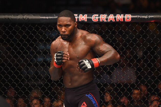 LAS VEGAS, NV - SEPTEMBER 05: Anthony Johnson prepares to face Jimi Manuwa in their light heavyweight bout during the UFC 191 event inside MGM Grand Garden Arena on September 5, 2015 in Las Vegas, Nevada.  (Photo by Josh Hedges/Zuffa LLC/Zuffa LLC via Getty Images)