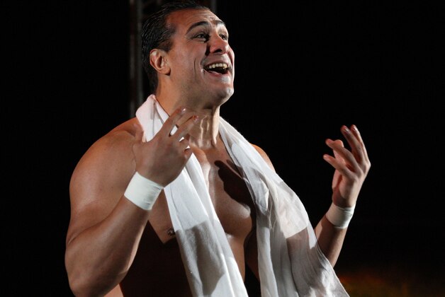 DURBAN, SOUTH AFRICA - JULY 08:  Alberto Del Rio is introduced during the WWE Smackdown Live Tour at Westridge Park Tennis Stadium on July 08, 2011 in Durban, South Africa.  (Photo by Steve Haag/Gallo Images/Getty Images)