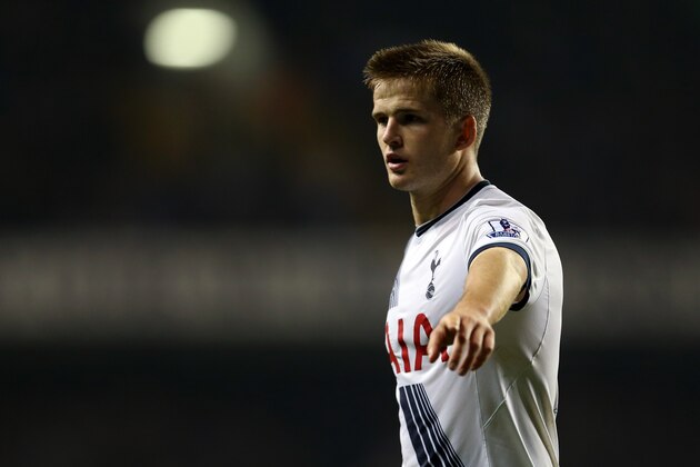 LONDON, ENGLAND - NOVEMBER 02:  Eric Dier of Tottenham Hotspur  during the Barclays Premier League match between Tottenham Hotspur and Aston Villa at White Hart Lane on November 2, 2015 in London, England.  (Photo by Catherine Ivill - AMA/Getty Images)