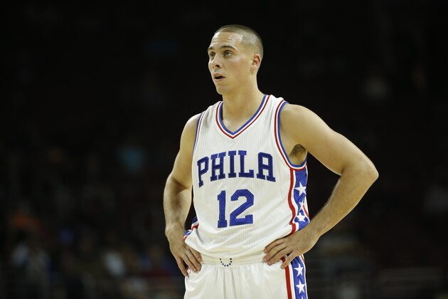 Philadelphia 76ers' T.J. McConnell in action during an NBA preseason basketball game against the Cleveland Cavaliers, Thursday, Oct. 8, 2015, in Philadelphia. (AP Photo/Matt Slocum)