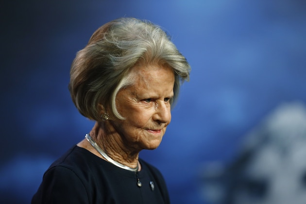 Detroit Lions NFL football team owner Martha Firestone Ford reads a prepared statement Thursday, Nov. 5, 2015, in Allen Park, Mich. The struggling Lions have shaken up their front office. Lions president Tom Lewand and general manager Martin Mayhew were fired on Thursday.  (AP Photo/Paul Sancya)