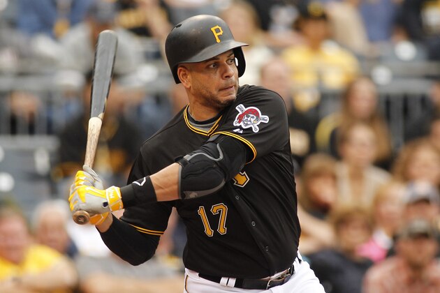 PITTSBURGH, PA - SEPTEMBER 30:  Aramis Ramirez #17 of the Pittsburgh Pirates in action during game one of the doubleheader against the St. Louis Cardinals at PNC Park on September 30, 2015 in Pittsburgh, Pennsylvania.  (Photo by Justin K. Aller/Getty Images)