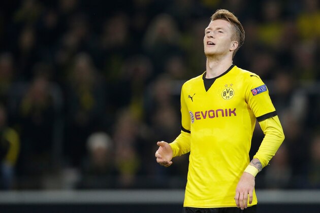 Marco Reus of Borussia Dortmund during the Europa League group C match between Borussia Dortmund and Qäbälä FK on November 5, 2015 at the Signal Iduna Park stadium in Dortmund, Germany.(Photo by VI Images via Getty Images) Marco Reus of Borussia Dortmund during the Europa League group C match between Borussia Dortmund and Qäbälä FK on November 5, 2015 at the Signal Iduna Park stadium in Dortmund, Germany.(Photo by VI Images via Getty Images)